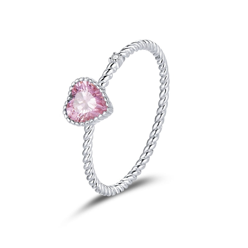 925 Sterling Silver Rings – Romance Rose Collection with Cubic Zirconia