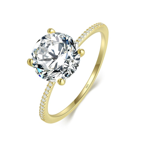 925 Sterling Silver Luxury Solitaire Ring