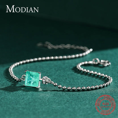 925 Sterling Silver Bracelet with Tourmaline