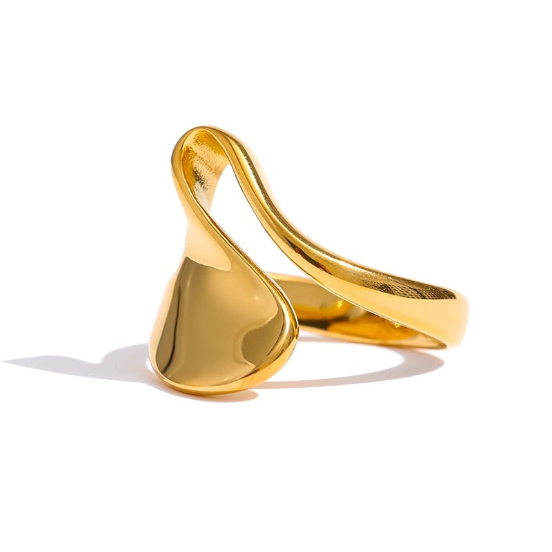 18k Gold-Plated Organic Geometry Ring