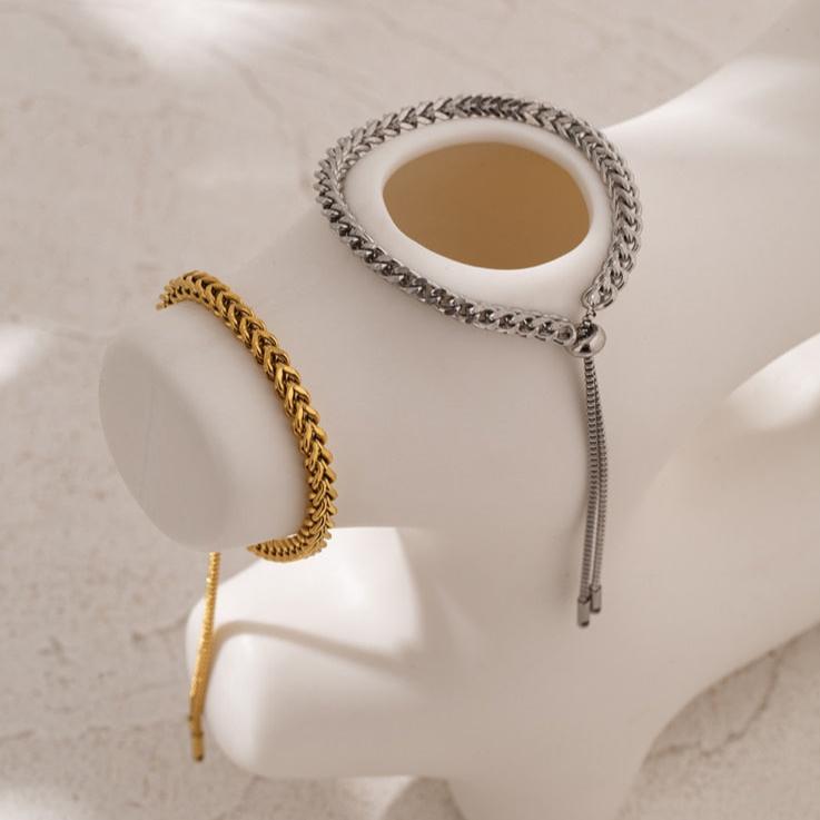 18k Gold Plated Adjustable Class Chain Bracelet