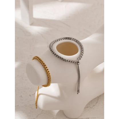 Adjustable Minimalist Chain Bracelet – 18k Gold-Plated