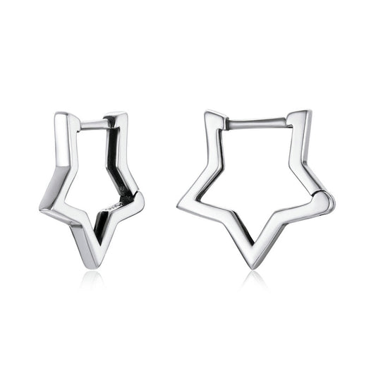925 Sterling Silver Minimalist Star Earring