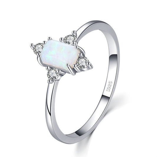 Sterling Silver Opal Ring