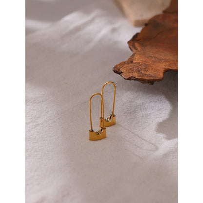 Padlock Earrings in 18k Gold Plating