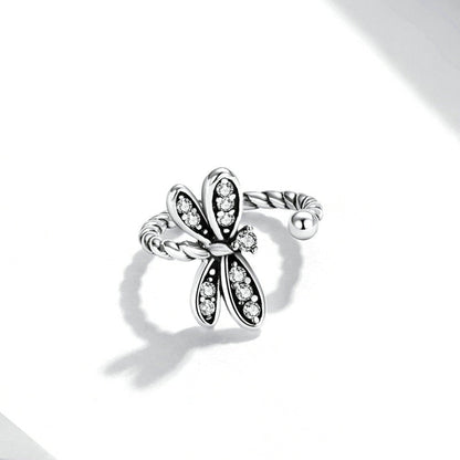 925 Sterling Silver Dragonfly Ear Cuff