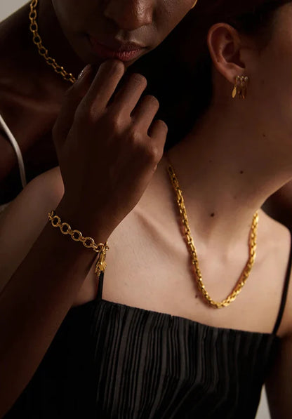 18k Gold-Plated Maritime Chain Necklace