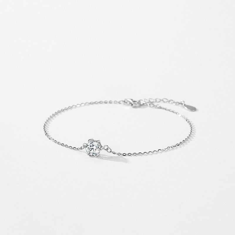 Silver Bracelet with Zirconia
