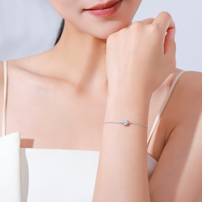 Silver Bracelet with Zirconia