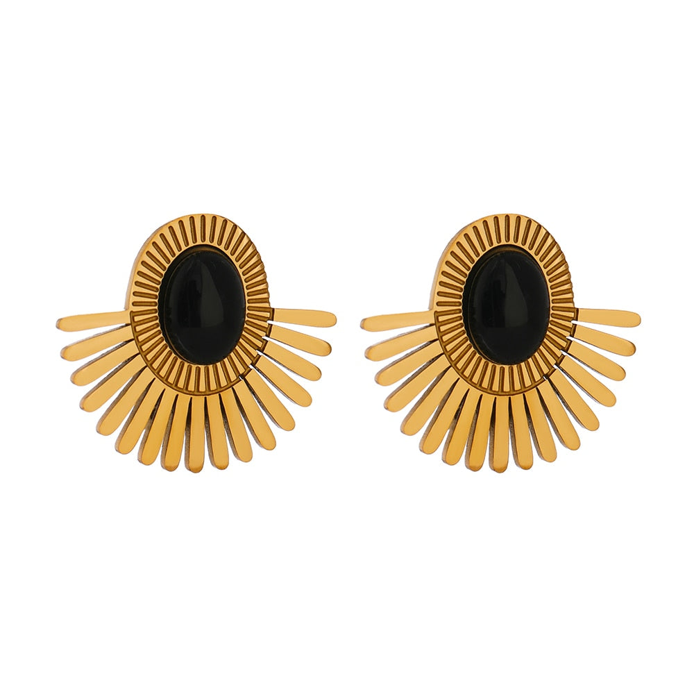 Brinco Banhado em Ouro 18k Flor Solar
