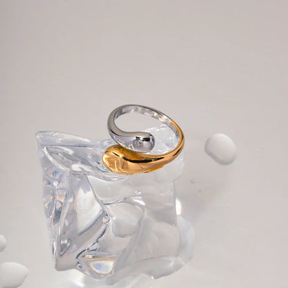18k Gold-Plated Adjustable Double Drop Ring