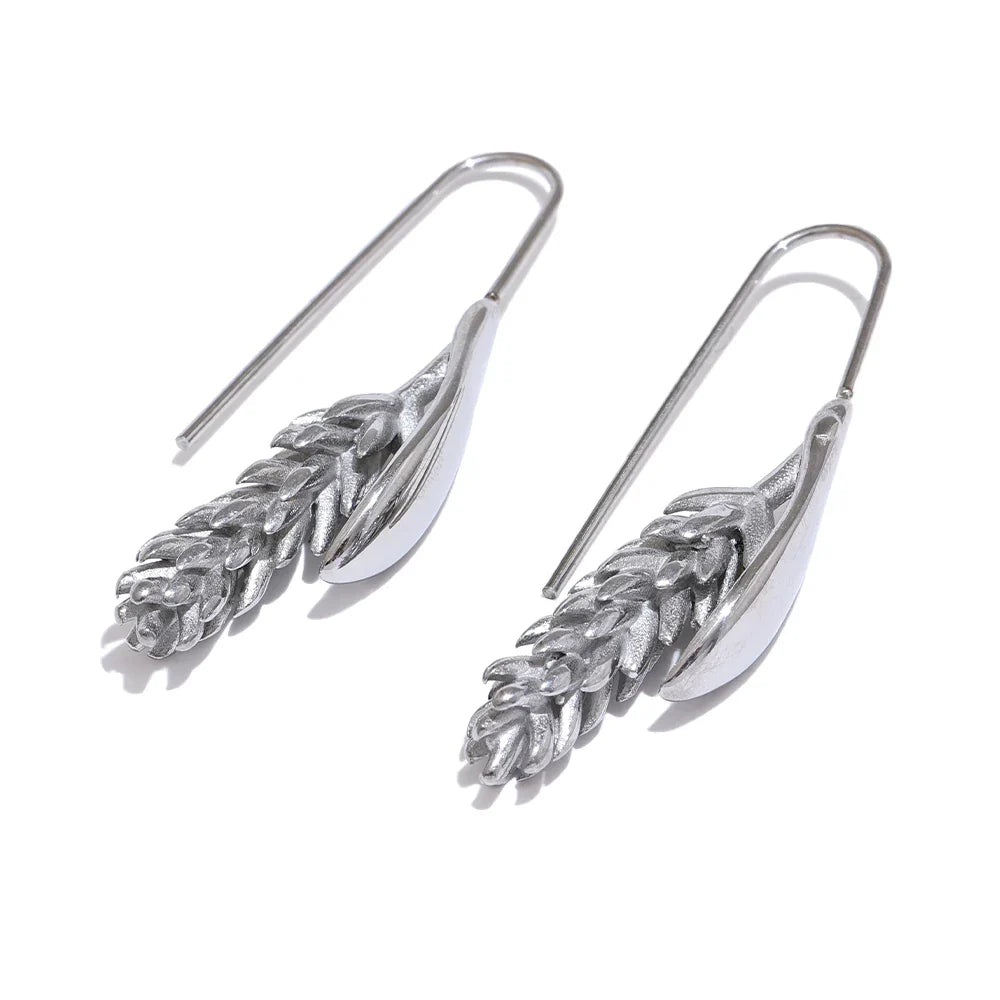18k Gold-Plated Wheat Drop Earrings