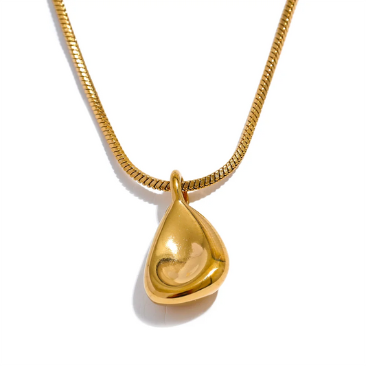18k Gold-Plated Minimalist Organic Drop Necklace