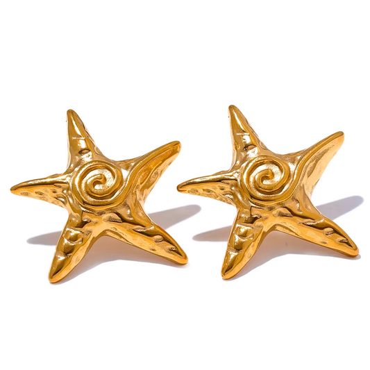 18k Gold-Plated Playful Star Earrings