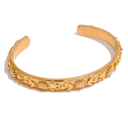 18k Gold-Plated Adjustable Celestial Stars Bracelet