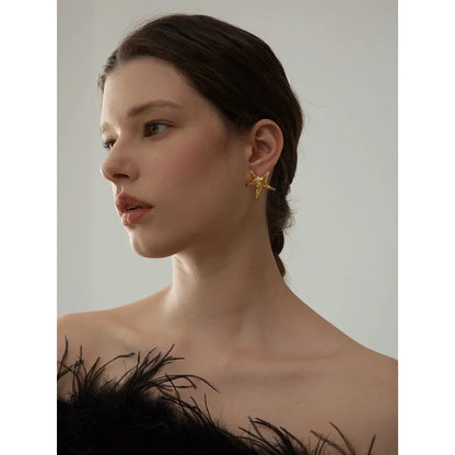 18k Gold-Plated Playful Star Earrings