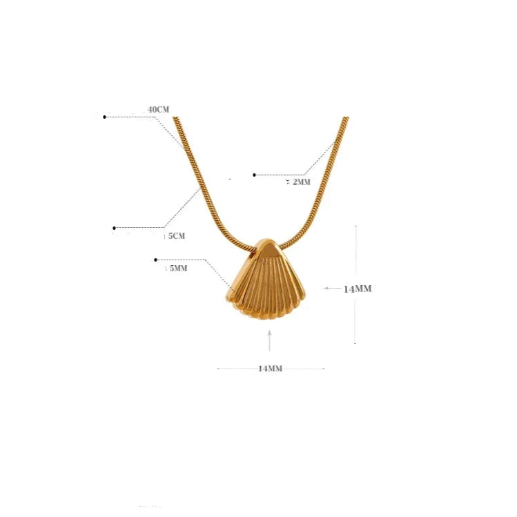 18k Gold-Plated Shell Necklace