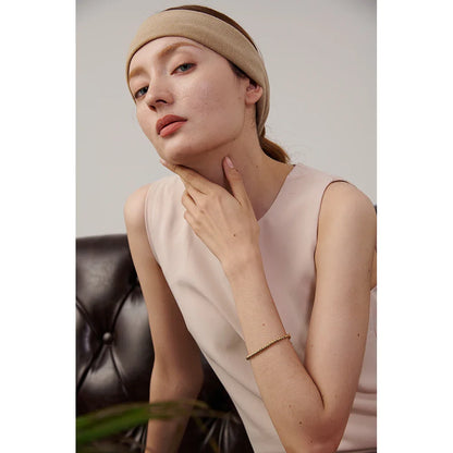18k Gold-Plated Beaded Bracelet with Zirconia Detail