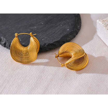 18k Gold-Plated Fold Geometry Earrings