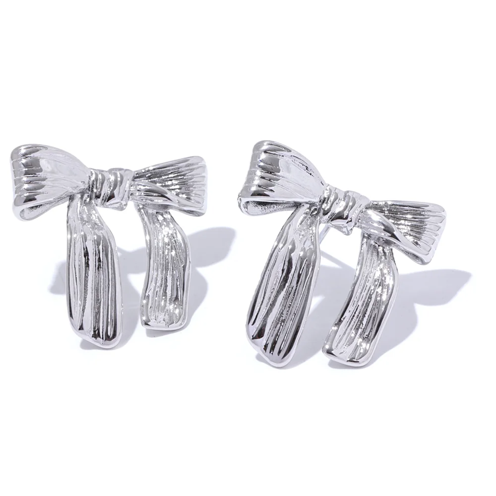 18k Gold-Plated Delicate Bow Earrings