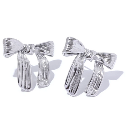 18k Gold-Plated Delicate Bow Earrings