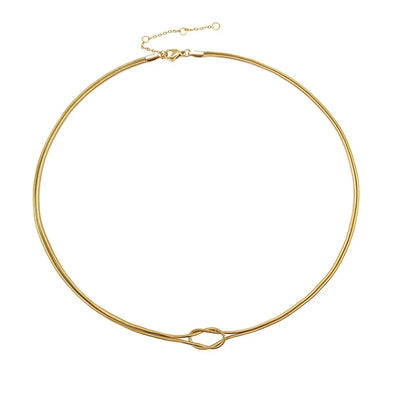 18k Gold-Plated Minimalist Knot Necklace