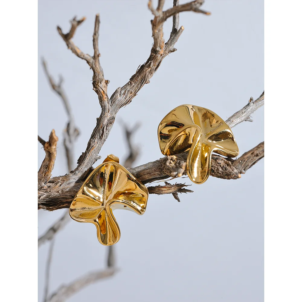 18k Gold-Plated Organic Irregular Earrings