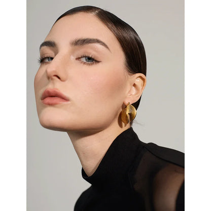 18k Gold-Plated Fold Geometry Earrings