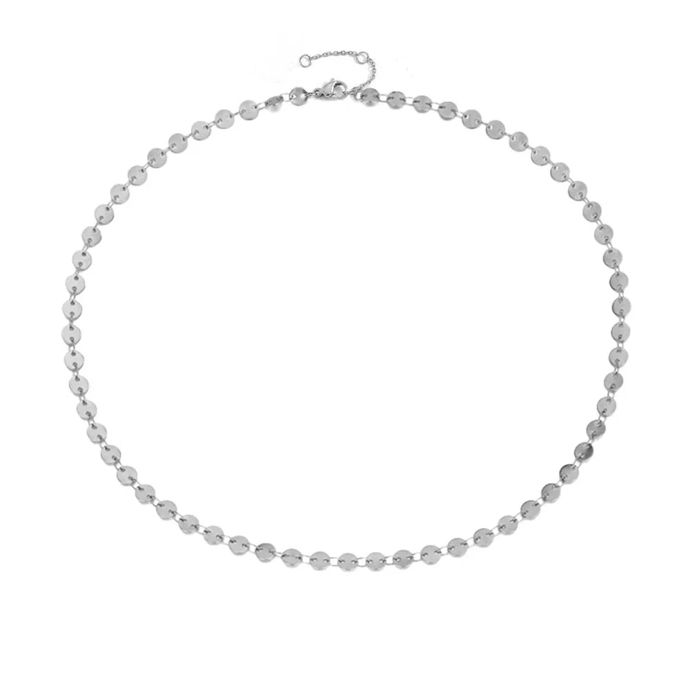 18k Gold-Plated Minimalist Choker Necklace