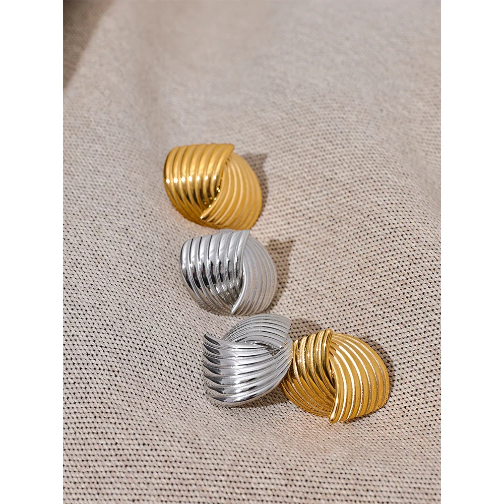 18k Gold-Plated Intertwined Earrings