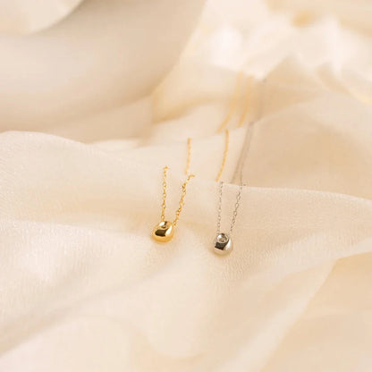 18k Gold-Plated Minimalist Water Drop Pendant Necklace