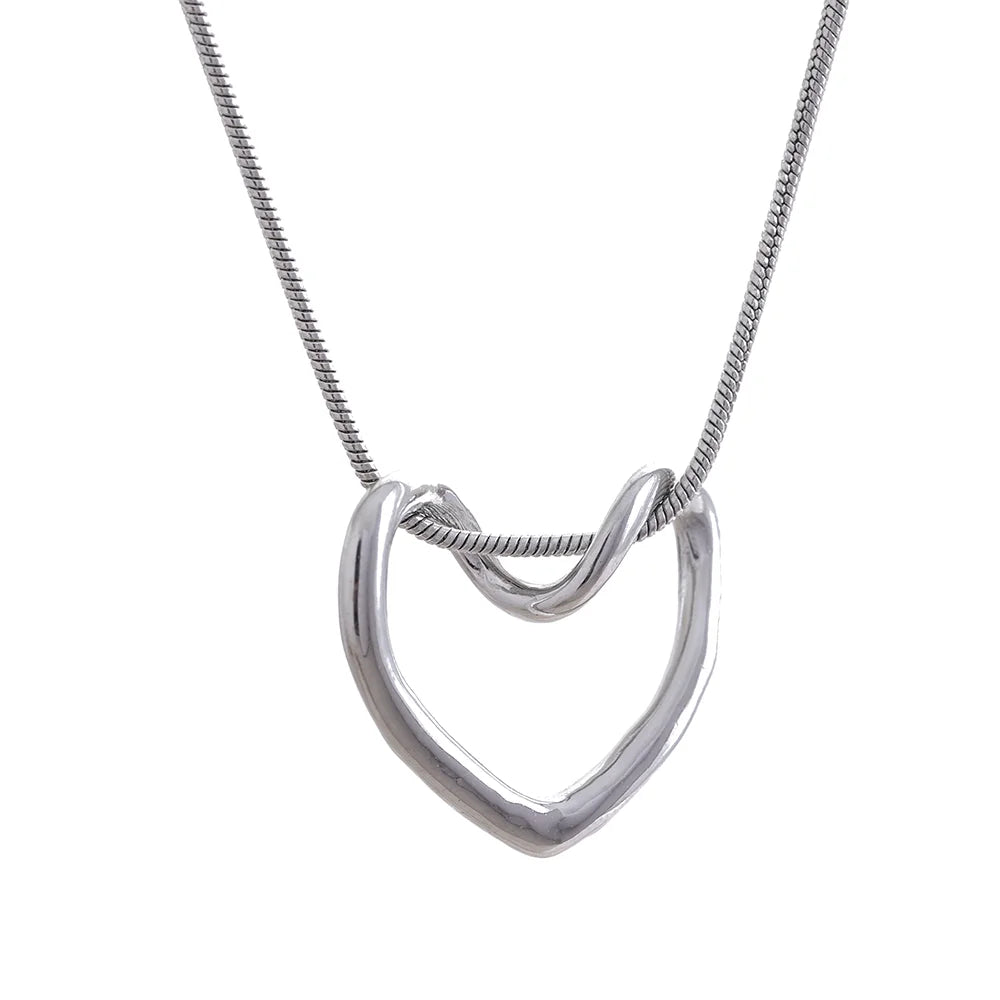 18k Gold-Plated Open Heart Necklace