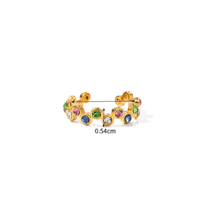 18k Gold-Plated Adjustable Interlaced Spheres Ring