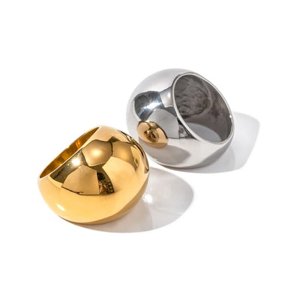 18k Gold-Plated Irregular Sphere Maximalist Ring