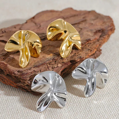 18k Gold-Plated Organic Irregular Earrings