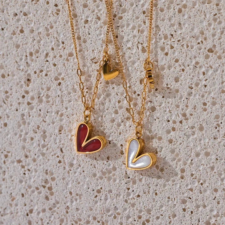 18k Gold-Plated Double Heart Necklace