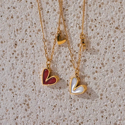 18k Gold-Plated Double Heart Necklace