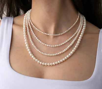 Minimalist Multi-Pearl Necklace