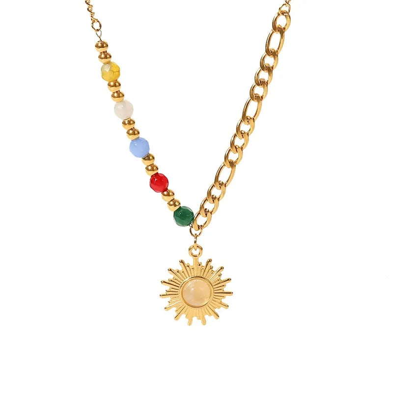 18k Gold-Plated Golden Sun Necklace