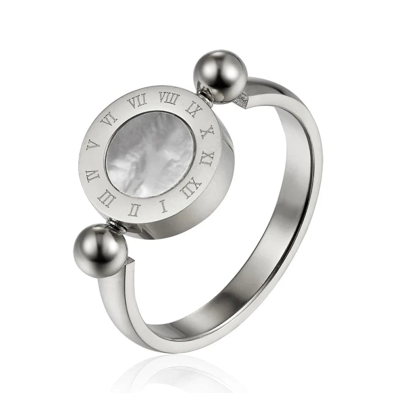 Roman Numerals Sphere Ring