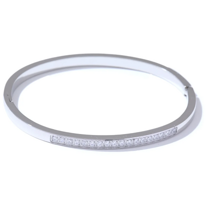 Minimalist Zirconia-Set Detail Bracelet – 18k Gold-Plated