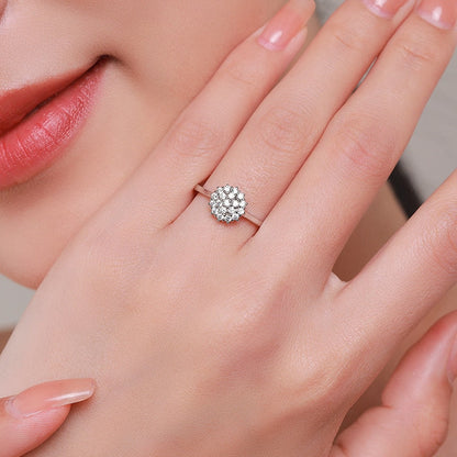 925 Sterling Silver Sparkling Cubic Zirconia Ring