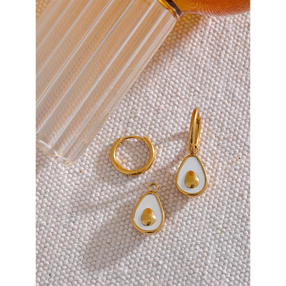 18k Gold-Plated Avocado Earrings