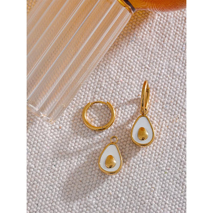 18k Gold-Plated Avocado Earrings