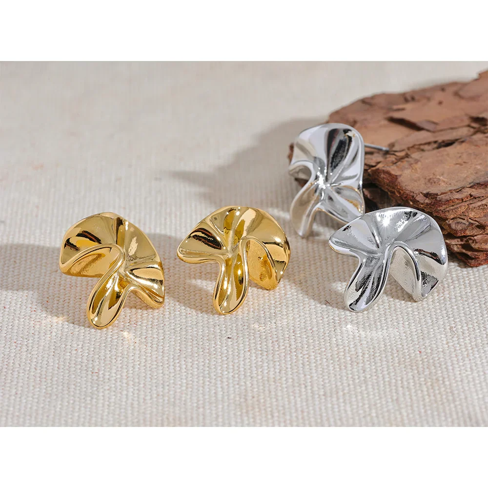 18k Gold-Plated Organic Irregular Earrings