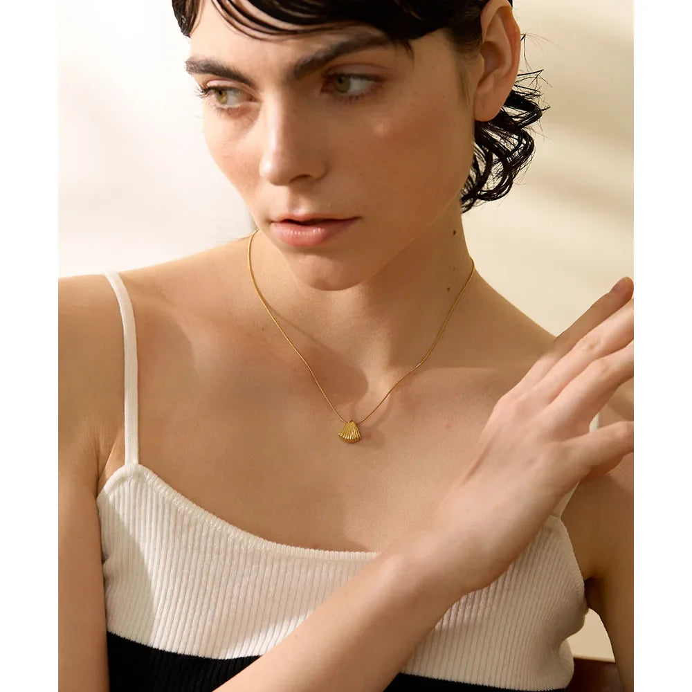 18k Gold-Plated Shell Necklace