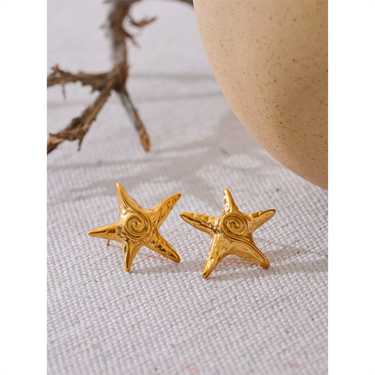 18k Gold-Plated Playful Star Earrings