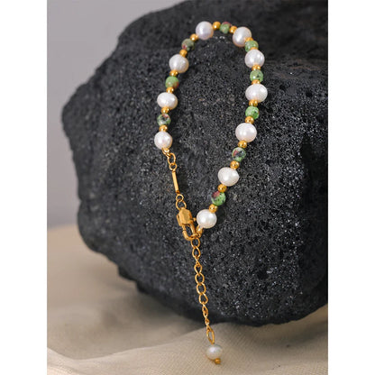 Adjustable Minimalist Cylindrical Bracelet in 18k Gold Plating