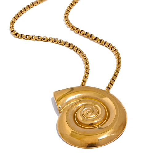 18k Gold-Plated Snail Necklace