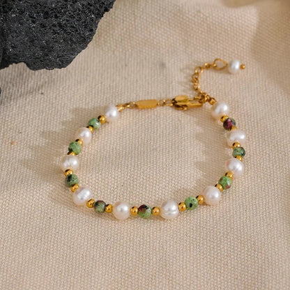 Adjustable Minimalist Cylindrical Bracelet in 18k Gold Plating
